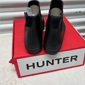 Hunter Black Ankle Boots